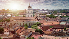 Вид на Вильнюс, Литва Вид на Вильнюс, Литва