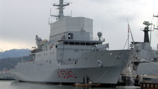 Разведывательный корабль Военно-морских сил Италии Элеттра, архивное фото Разведывательный корабль Военно-морских сил Италии Элеттра, архивное фото