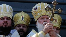 Глава Украинской православной церкви Киевского патриархата патриарх Филарет. Архивное фото Глава Украинской православной церкви Киевского патриархата патриарх Филарет. Архивное фото