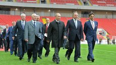 В.Путин посетил стадион Открытие Арена в Тушино В.Путин посетил стадион Открытие Арена в Тушино