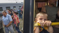Беженцы из Украины. Архивное фото Беженцы из Украины. Архивное фото