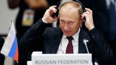 Президент РФ Владимир Путин на заседании саммита форума Азия-Европа 17 октября 2014 Президент РФ Владимир Путин на заседании саммита форума Азия-Европа 17 октября 2014