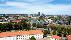 Вид Вильнюса. Архивное фото Вид Вильнюса. Архивное фото