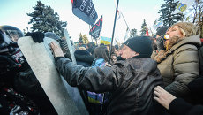 Протестные акции в центре Киева Протестные акции в центре Киева