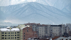 Вид города Владикавказа. Архивное фото Вид города Владикавказа. Архивное фото