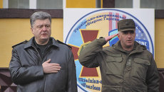 Порошенко дал старт украинско-американским военным учениям под Львовом Порошенко дал старт украинско-американским военным учениям под Львовом