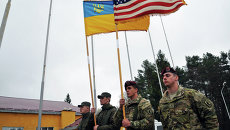 Военнослужащие 173-й бригады армии США перед началом украинско-американских командно-штабных учений Фиарлес Гардиан - 2015 Военнослужащие 173-й бригады армии США перед началом украинско-американских командно-штабных учений Фиарлес Гардиан - 2015