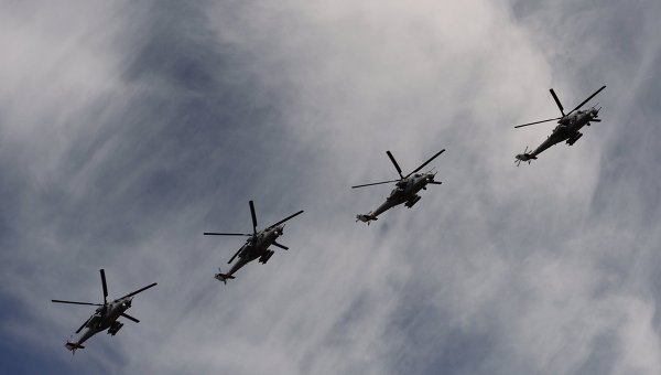 Ударные вертолеты Ми-35, архивное фото