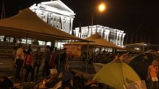 Митинг в центре Скопье Митинг в центре Скопье