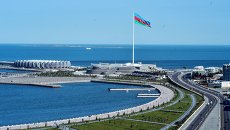 Вид на Баку со смотровой площадки. Архивное фото Вид на Баку со смотровой площадки. Архивное фото