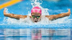 Полина Егорова (Россия) на дистанции 100м баттерфляем на Европейских Играх в Баку Полина Егорова (Россия) на дистанции 100м баттерфляем на Европейских Играх в Баку