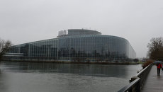 The building of the European Parliament in Strasbourg.  Archival photo