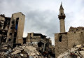 На одной из улиц в историческом центре в Алеппо На одной из улиц в историческом центре в Алеппо