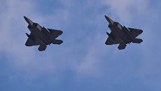 Многоцелевой истребитель ВВС США F-22 Raptor. Архивное фото Многоцелевой истребитель ВВС США F-22 Raptor. Архивное фото