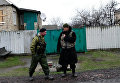 Ополченцы ДНР в поселке Зайцево под Горловкой Ополченцы ДНР в поселке Зайцево под Горловкой