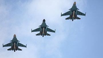 Partenza VCS aerei russi in Siria.  foto d'archivio