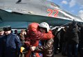 Встреча пилотов бомбардировщиков Су-34 ВКС России, вернувшихся из Сирии, на аэродроме под Воронежем Встреча пилотов бомбардировщиков Су-34 ВКС России, вернувшихся из Сирии, на аэродроме под Воронежем