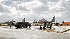 Самолеты ВКС России на авиабазе Хмеймим в Сирии. Архивное фото Самолеты ВКС России на авиабазе Хмеймим в Сирии. Архивное фото