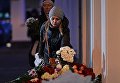 Акция в память о погибших при взрывах в Брюсселе у посольства Бельгии в Москве Акция в память о погибших при взрывах в Брюсселе у посольства Бельгии в Москве
