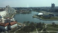 Панорамный вид на Минск. Архивное фото Панорамный вид на Минск. Архивное фото