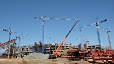 Строительство стадиона Самара Арена. Архивное фото Строительство стадиона Самара Арена. Архивное фото