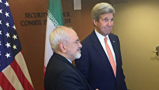 Встреча госсекретаря США Джона Керри с министром иностранных дел Ирана Мохаммадом Зарифом Встреча госсекретаря США Джона Керри с министром иностранных дел Ирана Мохаммадом Зарифом