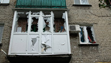 Последствия обстрела города Ясиноватая в Донецкой области. Архивное фото Последствия обстрела города Ясиноватая в Донецкой области. Архивное фото