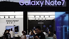 Центр продаж смартфонов Galaxy Note 7 в Китае. Архивное фото Центр продаж смартфонов Galaxy Note 7 в Китае. Архивное фото