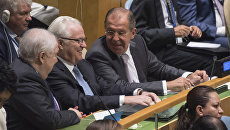 Министр иностранных дел России Сергей Лавров на заседании Генеральной ассамблеи ООН в Нью-Йорке Министр иностранных дел России Сергей Лавров на заседании Генеральной ассамблеи ООН в Нью-Йорке
