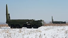 Оперативно-тактические ракетные комплексы Искандер-М. Архивное фото Оперативно-тактические ракетные комплексы Искандер-М. Архивное фото