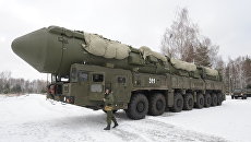 Подвижный грунтовый ракетный комплекс Ярс. Архивное фото Подвижный грунтовый ракетный комплекс Ярс. Архивное фото
