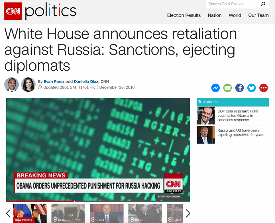 CNN продемонстрировал заставку из компьютерной игры в новости про русских хакеров