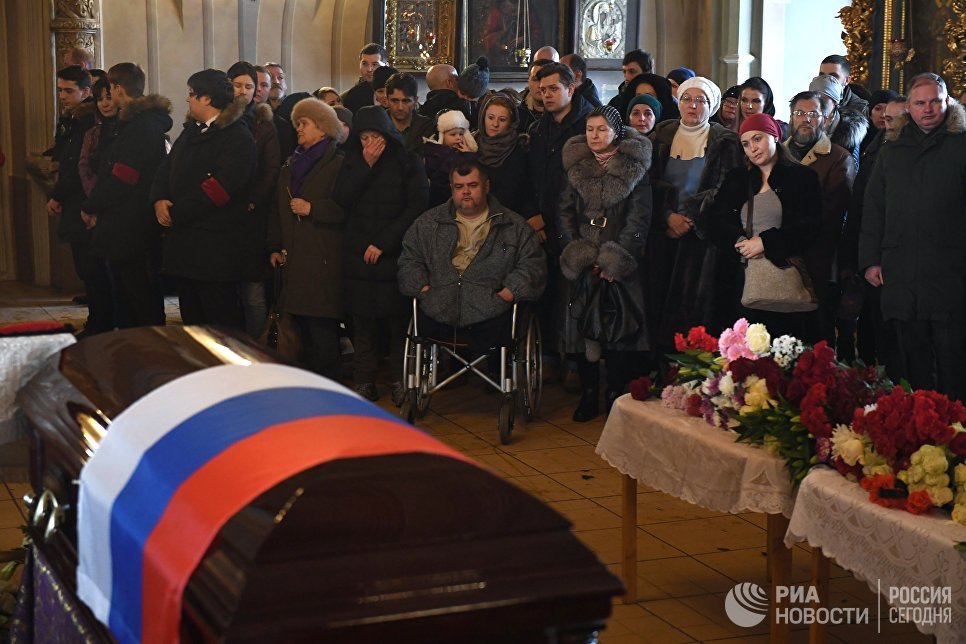 Прощание с погибшими при крушении самолета Ту-154 Прощание с погибшими при крушении самолета Ту-154