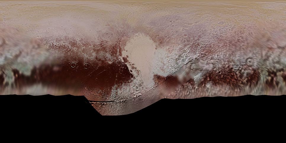 Цветная карта Плутона, подготовленная в НАСА