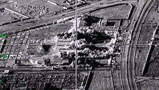 Уничтожение объектов террористов ударом самолета Ту-22М3 ВКС России в Сирии. Архивное фото Уничтожение объектов террористов ударом самолета Ту-22М3 ВКС России в Сирии. Архивное фото