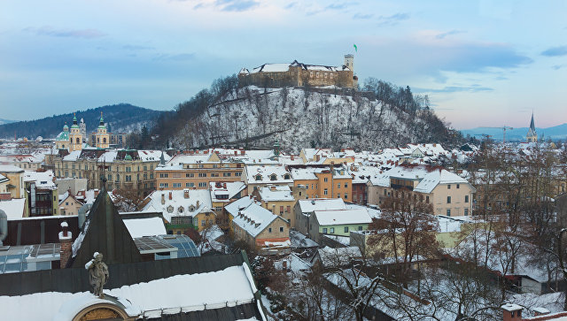 Панорама Любляны, Словения. Архивное фото