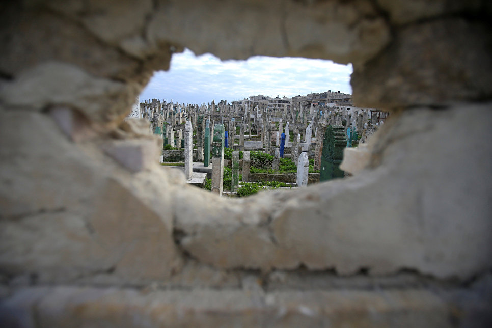 Кладбище в городе Алеппо