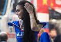 Модель на выставке Motorsport Expo в КВЦ Сокольники в Москве Модель на выставке Motorsport Expo в КВЦ Сокольники в Москве