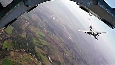 Боевые вылеты самолетов Су-25 ВКС России с авиабазы Хмеймим. Архивное фото Боевые вылеты самолетов Су-25 ВКС России с авиабазы Хмеймим. Архивное фото