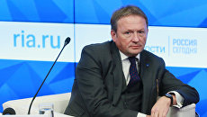 Уполномоченный по защите прав предпринимателей Борис Титов во время пресс-конференции Уполномоченный по защите прав предпринимателей Борис Титов во время пресс-конференции
