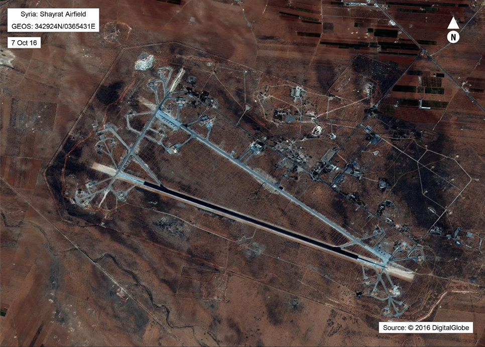 Aerodrome Shayrat a Homs, in Siria