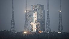 Ракета-носитель Чанчжэн-7 с грузовым космическим кораблем Тяньчжоу-1 на космодроме Вэньчан, Китай Ракета-носитель Чанчжэн-7 с грузовым космическим кораблем Тяньчжоу-1 на космодроме Вэньчан, Китай