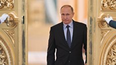 Президент РФ Владимир Путин на совместном заседании Госсовета и Комиссии по мониторингу достижения целевых показателей социально-экономического развития. 4 мая 2017 Президент РФ Владимир Путин на совместном заседании Госсовета и Комиссии по мониторингу достижения целевых показателей социально-экономического развития. 4 мая 2017