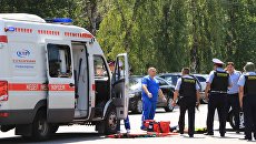 Автомобиль скорой помощи в Казахстане. Архивное фото Автомобиль скорой помощи в Казахстане. Архивное фото