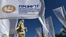 Баннер с символикой Санкт-Петербургского международного экономического форума 2017. Баннер с символикой Санкт-Петербургского международного экономического форума 2017.