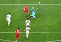 Игровой момент у ворот сборной Новой Зеландии во время матча Кубка конфедераций-2017 между сборными России и Новой Зеландии. 17 июня 2017 Игровой момент у ворот сборной Новой Зеландии во время матча Кубка конфедераций-2017 между сборными России и Новой Зеландии. 17 июня 2017