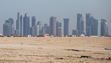Район Вест-Бэй города Доха, Катар. Архивное фото Район Вест-Бэй города Доха, Катар. Архивное фото