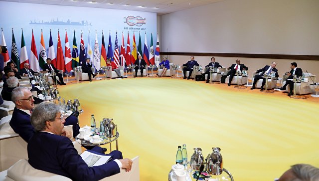 Встреча лидеров стран БРИКС в преддверии саммита Группы двадцати G20 в Гамбурге. 7 июля 2017