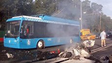 ДТП на Волоколамском шоссе в Москве. Архивное фото ДТП на Волоколамском шоссе в Москве. Архивное фото