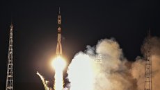 Запуск пилотируемого корабля Союз МС. Архивное фото Запуск пилотируемого корабля Союз МС. Архивное фото